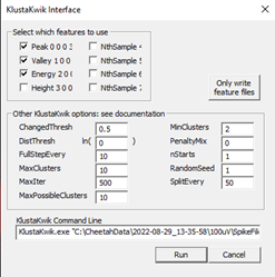 KlustaKwik interface